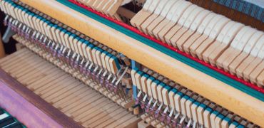 Photographie d'un mécanisme de piano